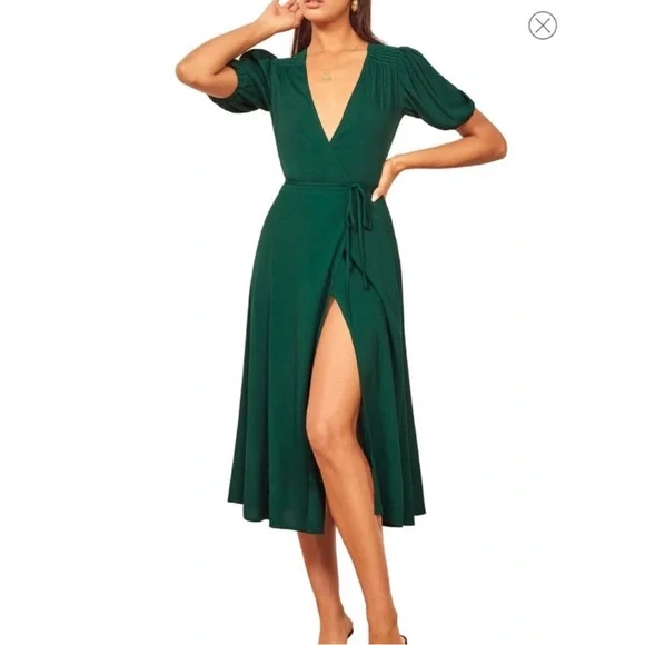 Reformation | Dresses | Reformation Augustine Forest Green Plunge Neck Dress Size S | Poshmark Reformation | Dresses | Reformation Augustine Forest Green Plunge Neck Dress Size S | Poshmark
